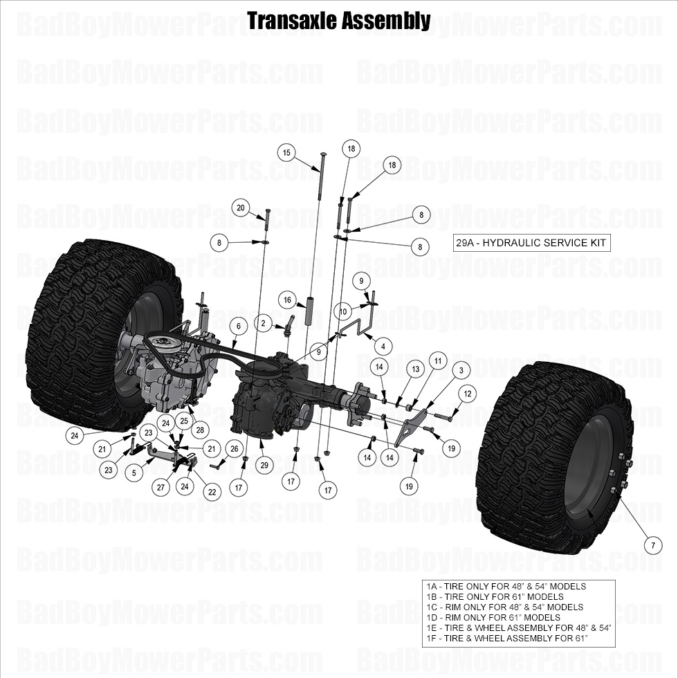 3920 - Bad Boy Mower Parts Lookup > 2025 > Revolt (48\"-61\" Decks) > Transaxle Assembly